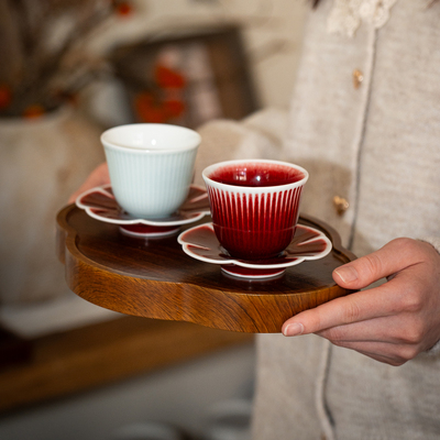 东方美学非遗春秋茶杯碟主人杯