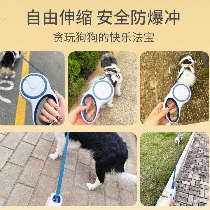 狗狗用牵引绳自动可伸缩遛狗绳子防挣脱中型小犬泰迪柯基宠物用品