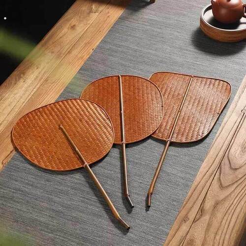 中国风手工竹编大漆扇子中式复古家用夏季纳凉蒲扇团扇芭蕉扇腰扇