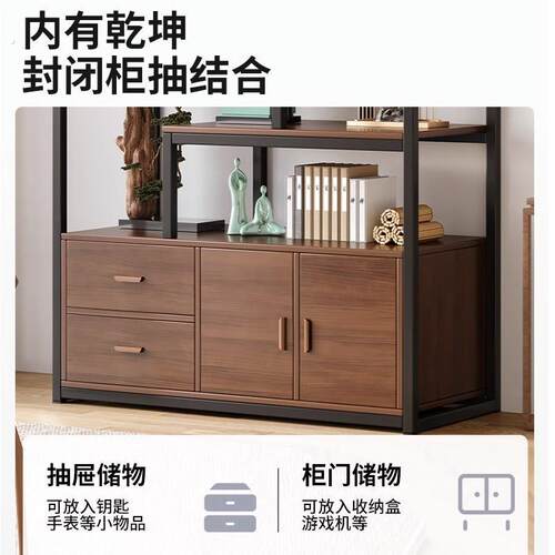 屏风隔断客厅现代玄关新中式博古架置物架展示柜非实木摆件书架