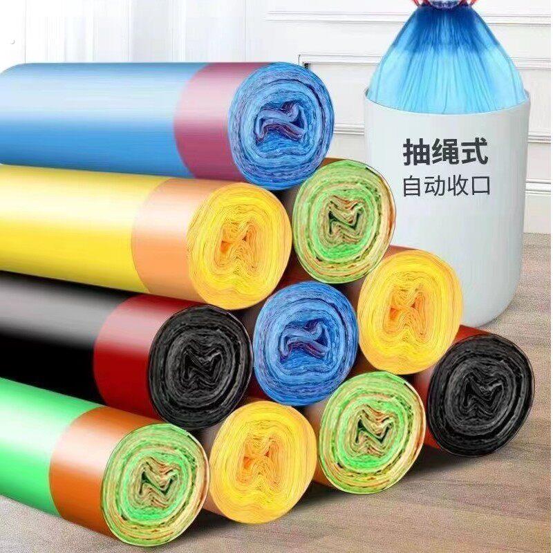 抽绳式手提垃圾袋加大加厚家用一次性自动收口垃圾袋手提式家用
