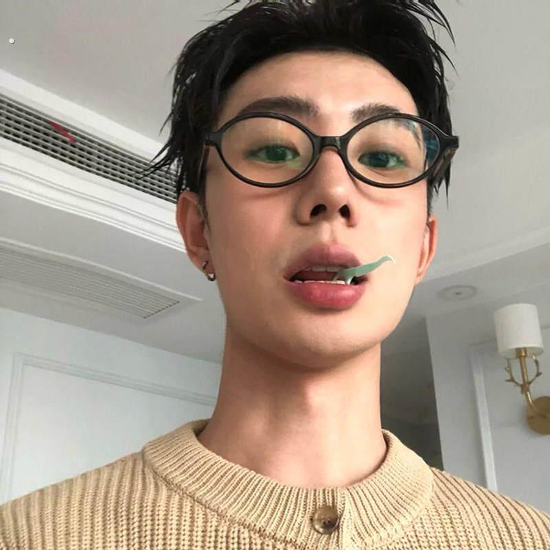 书呆子眼镜女覆古椭圆小框豹纹近视可配高度数眼睛镜架男款平光镜
