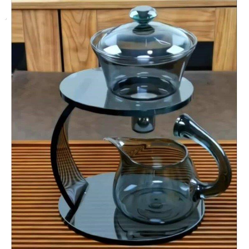 泡茶专用茶具三件套2025玻璃全自动套装懒人家用吸磁感应泡茶壶冲