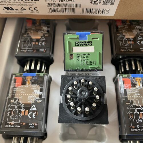 REL-OR-24DC/3X21原装菲尼克斯功率继电器 NO.2834274 24V 11脚!
