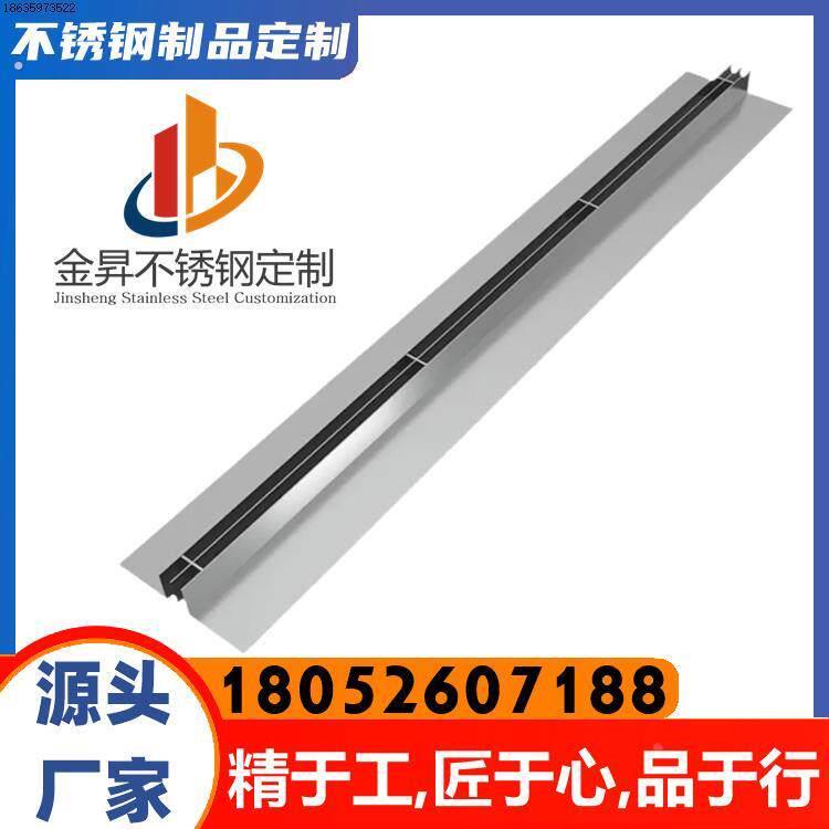 不锈钢线性排水沟盖板高强度耐腐园林景区广场地沟排水缝隙式盖板