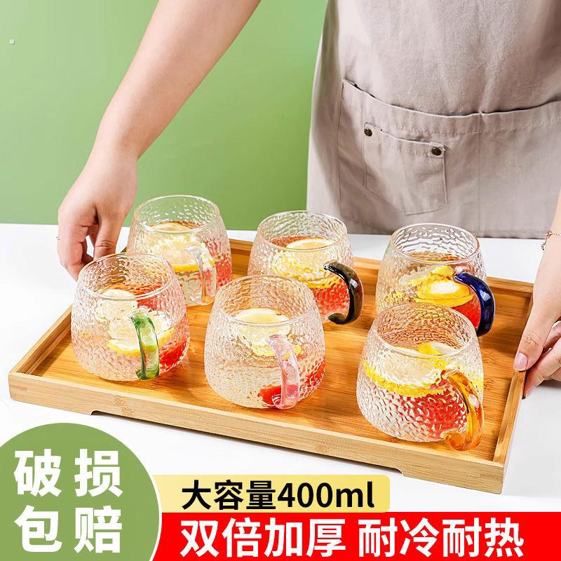 轻奢凉水杯家用待客日式锤纹耐高温果茶壶大容量女夏季凉水壶套装