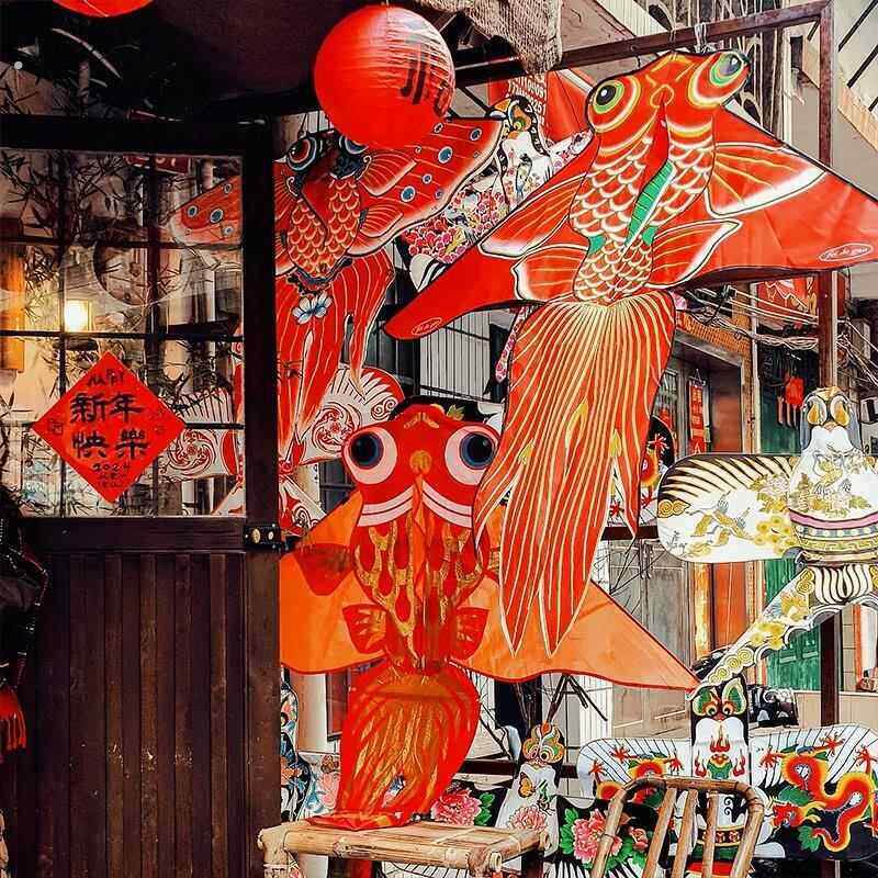 新年装饰品风筝纸鸢中式2025款春节氛围感店铺幼儿园布置拍照道具