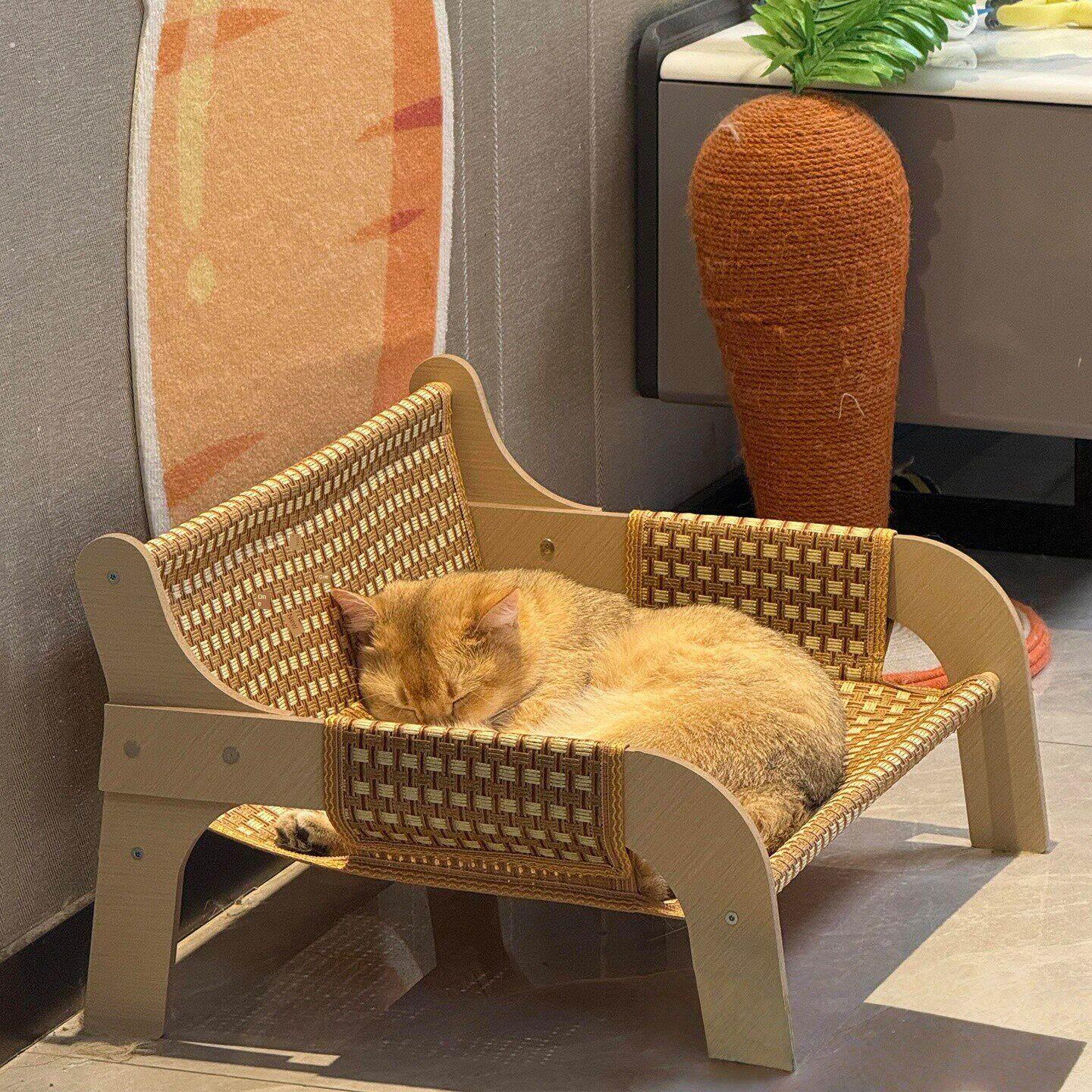 夏日凉席半封闭式安全感摇篮猫窝四季通用凉感帐篷式可拆洗新型.