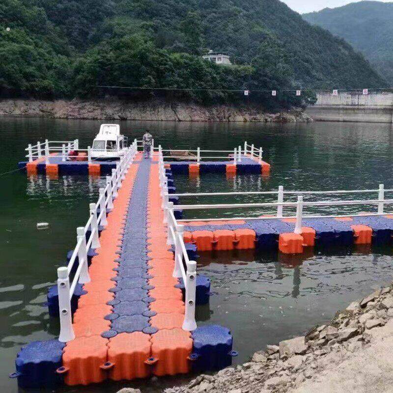水上塑料浮筒平台栈道工程浮桶浮体景区公园浮漂游艇海上浮桥浮台