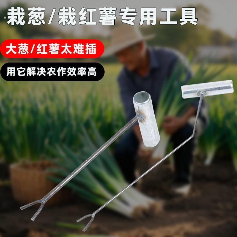 栽葱神器栽葱专用农具红薯插苗器插葱苗神器葱叉子农用栽红薯叉子