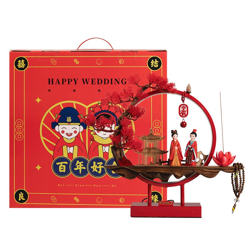 创意结婚礼物送新人闺蜜朋友婚房间喜庆台灯装饰摆件桌面高档礼品