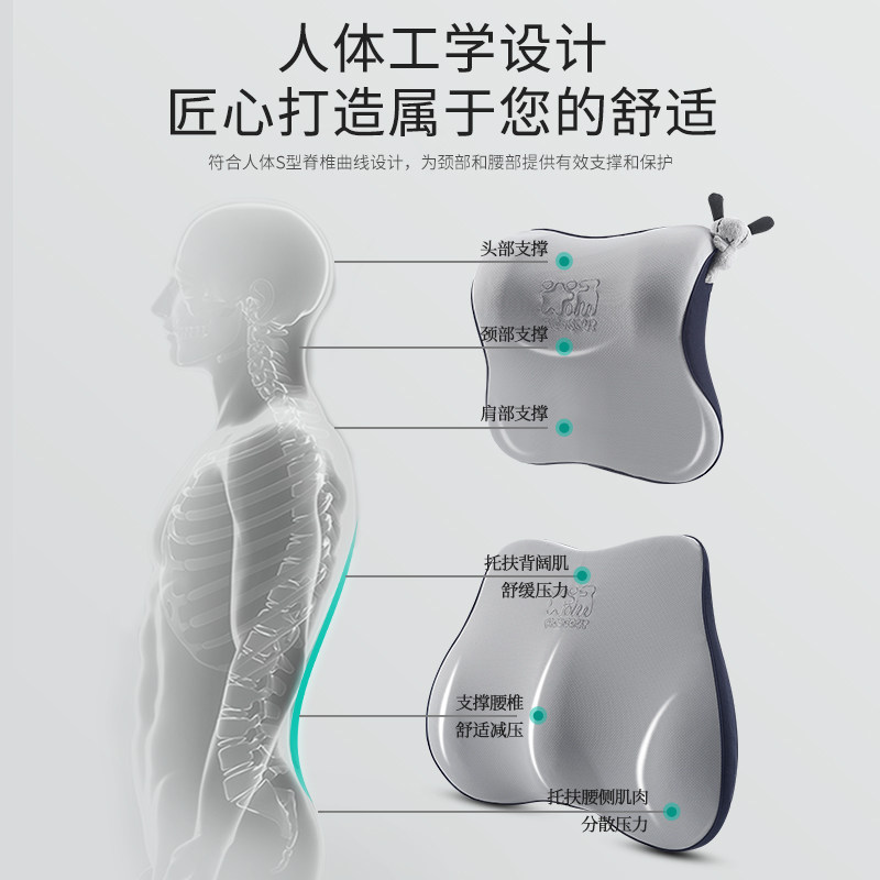 爱车屋汽车头枕乳胶靠垫车用座椅护颈枕腰靠车内车载枕头靠枕颈枕