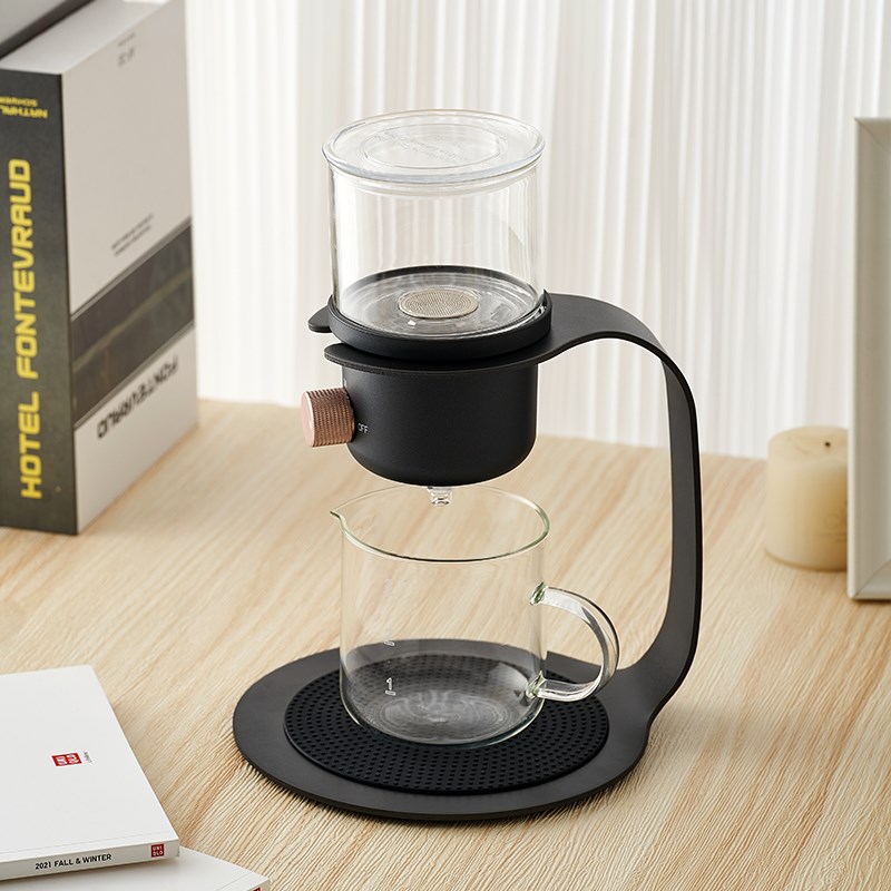 轻奢办公室泡茶壶神器茶具耐高温懒人玻璃茶壶咖啡冲茶器冲泡套装