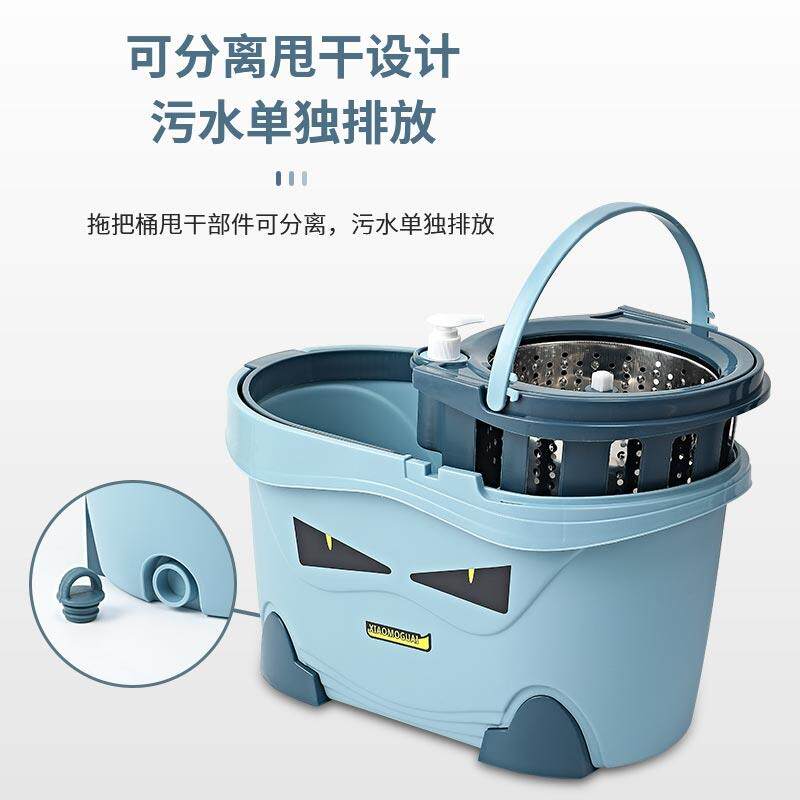 华玲大鹰华玲大鹰多功能不锈钢加强杆旋转拖布省力家居清洁送布头