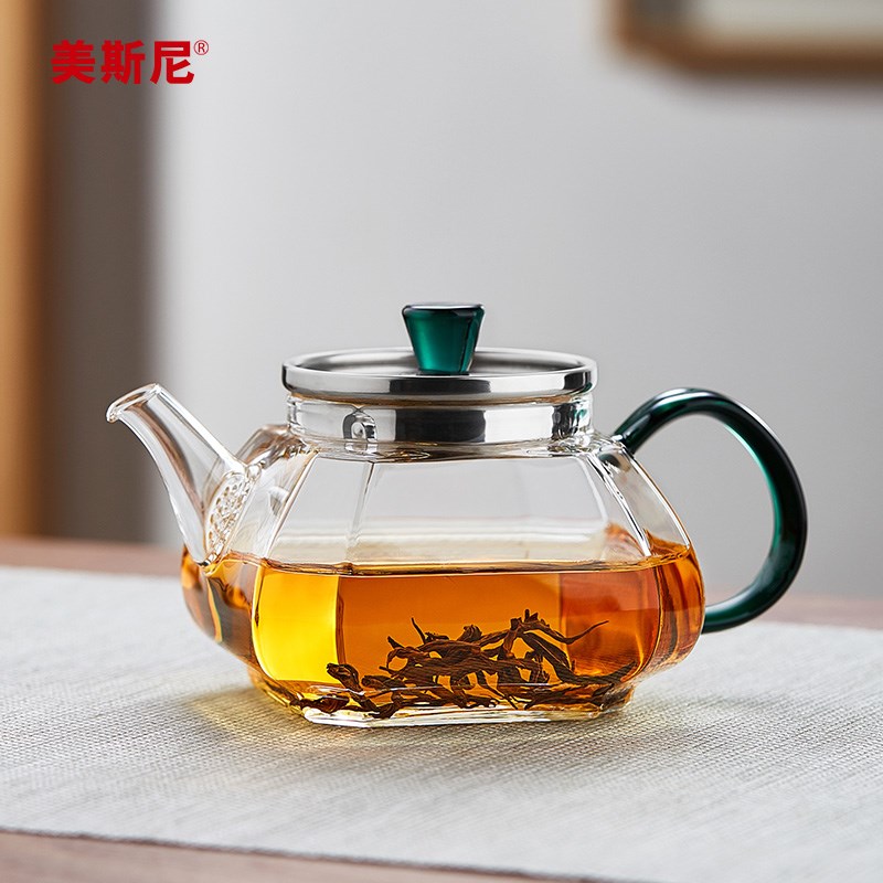 美斯尼玻璃小茶壶加厚茶水分离泡茶器高硼硅家用高档功夫茶具新款