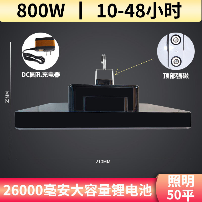 强光可移动高亮充电灯泡夜市摆地摊平板灯户外防水灯停电备用光源
