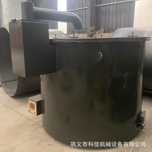 易拉罐铝基板废铝熔炼设备 坩埚式熔铝炉炒灰机 生物质颗粒熔铝炉