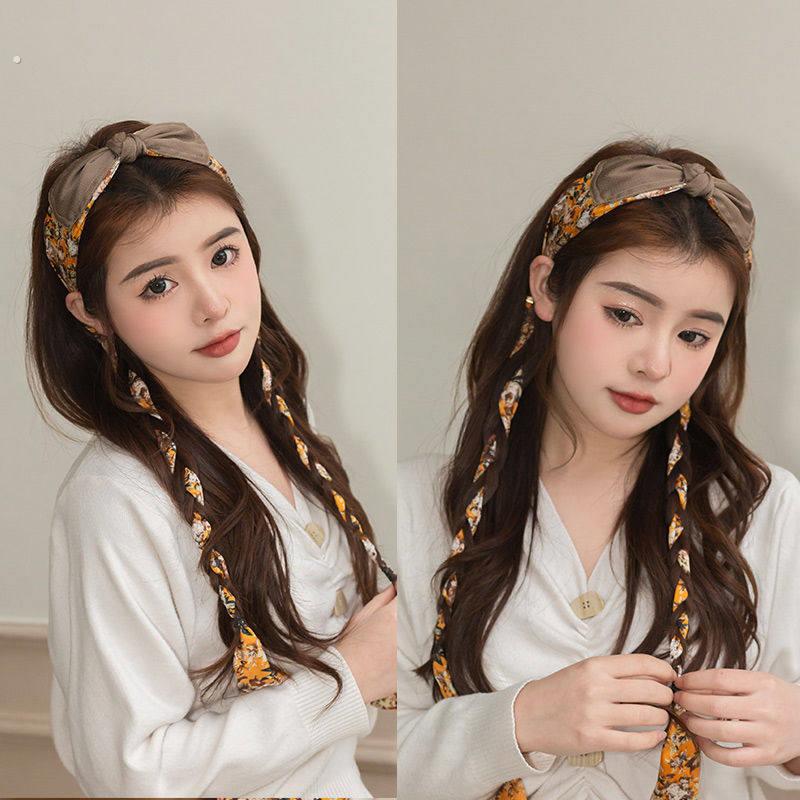 发箍女夏季飘带发夹头饰宽边蝴蝶结发带网红2023年新款高级感发箍