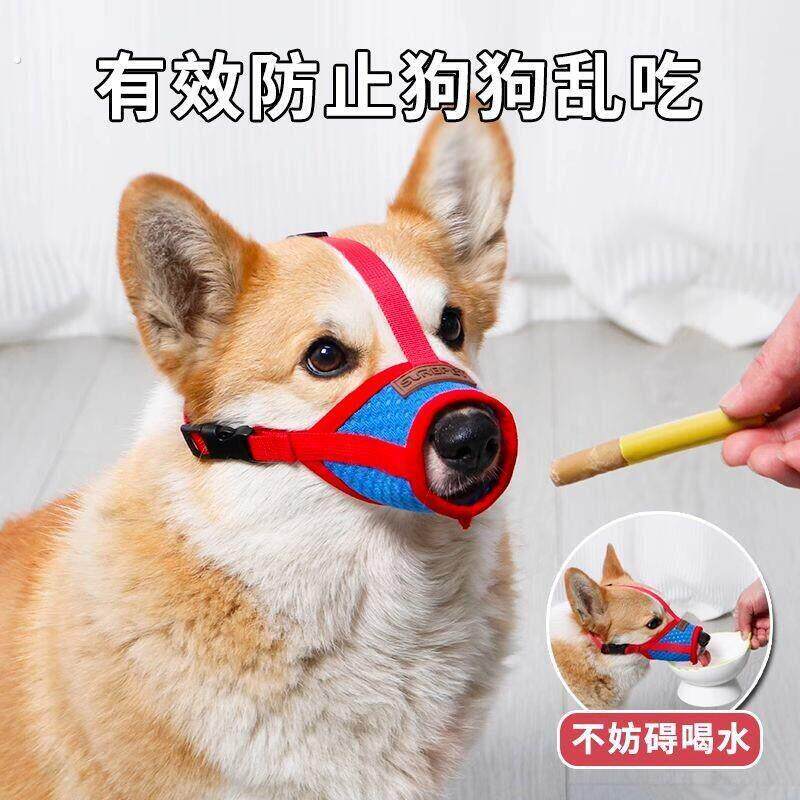 狗狗嘴套防咬乱叫吃口罩小型犬柯基泰迪柴犬狗套狗罩套嘴巴套用品