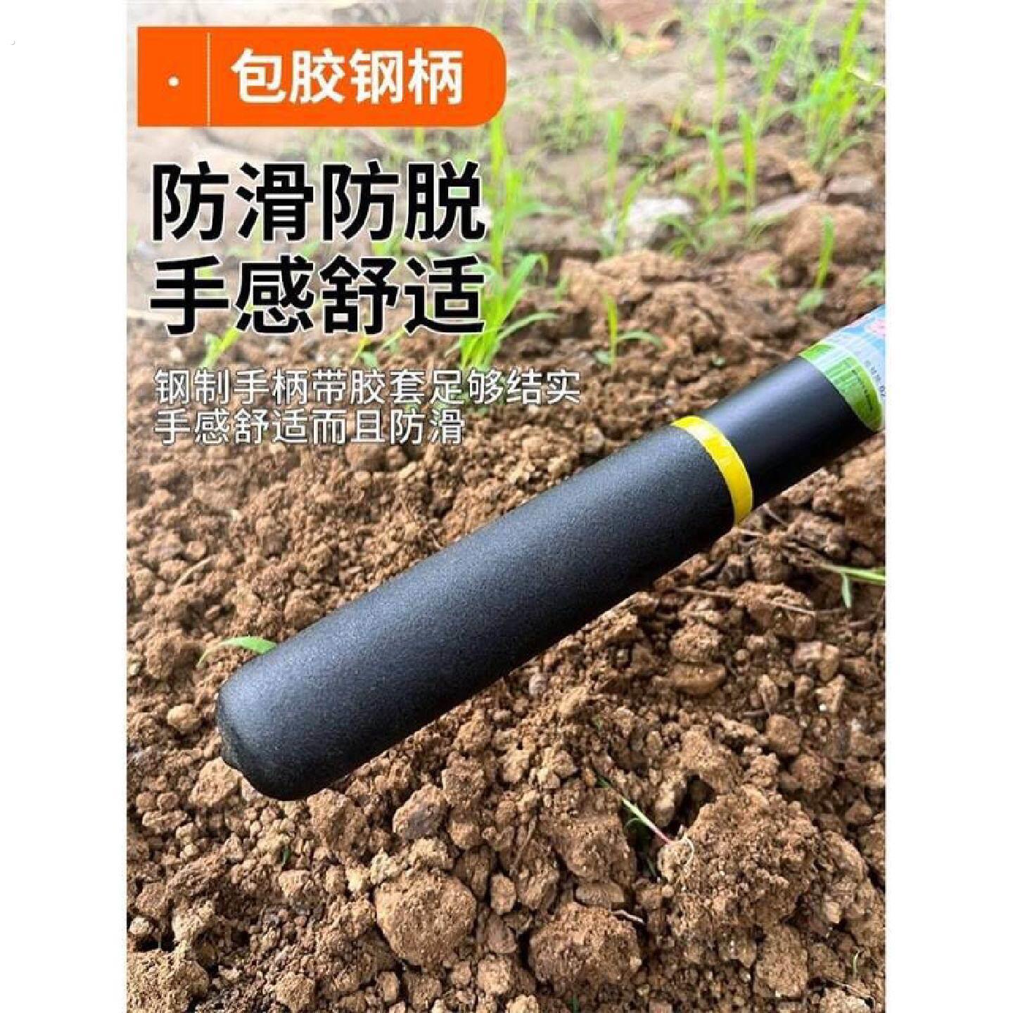 锰钢小耙子园艺开荒翻地松土种菜家用赶海扒草神器农用搂草铁钉耙图片