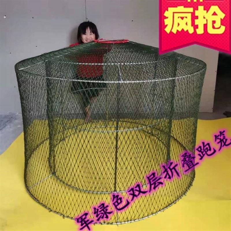 。斗鸡专用笼子斗鸡用品斗鸡双层跑笼折叠训练鸡笼新款鸡罩笼加粗