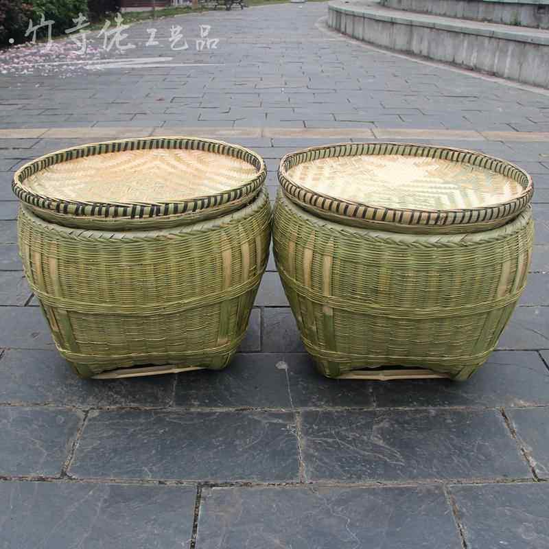 编箩筐大号篮覆古竹竹篓淘米箩篼大小竹筐家用粮食特竹收纳筐篓喜
