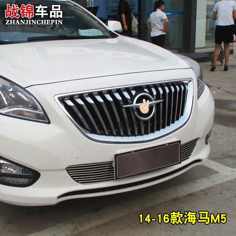 海马福美来中网改装亮条福美来m5前杠专用防护配件汽车用品防虫网