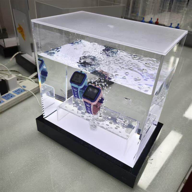 通用型泡水展示桶带LED白灯泡水方形桶加大号水缸演示亚克力定制