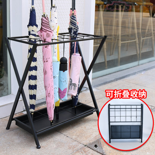 进门雨伞架子收纳架家用放雨伞置物架玄关入户酒店门口挂伞沥水架