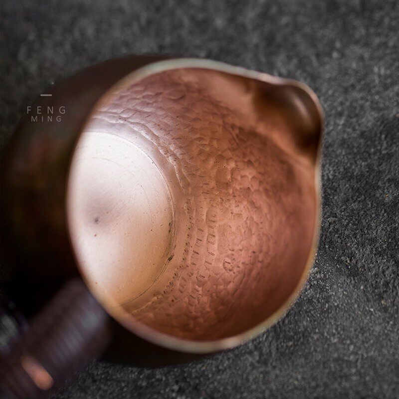 汇茶纯手工紫铜公道杯功夫茶具套装公杯分茶器茶道配件纯铜茶漏海