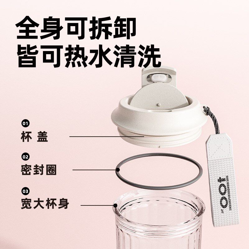豆浆杯家用便携外带酸奶杯带盖水杯早餐杯牛奶杯微波炉可加热杯子