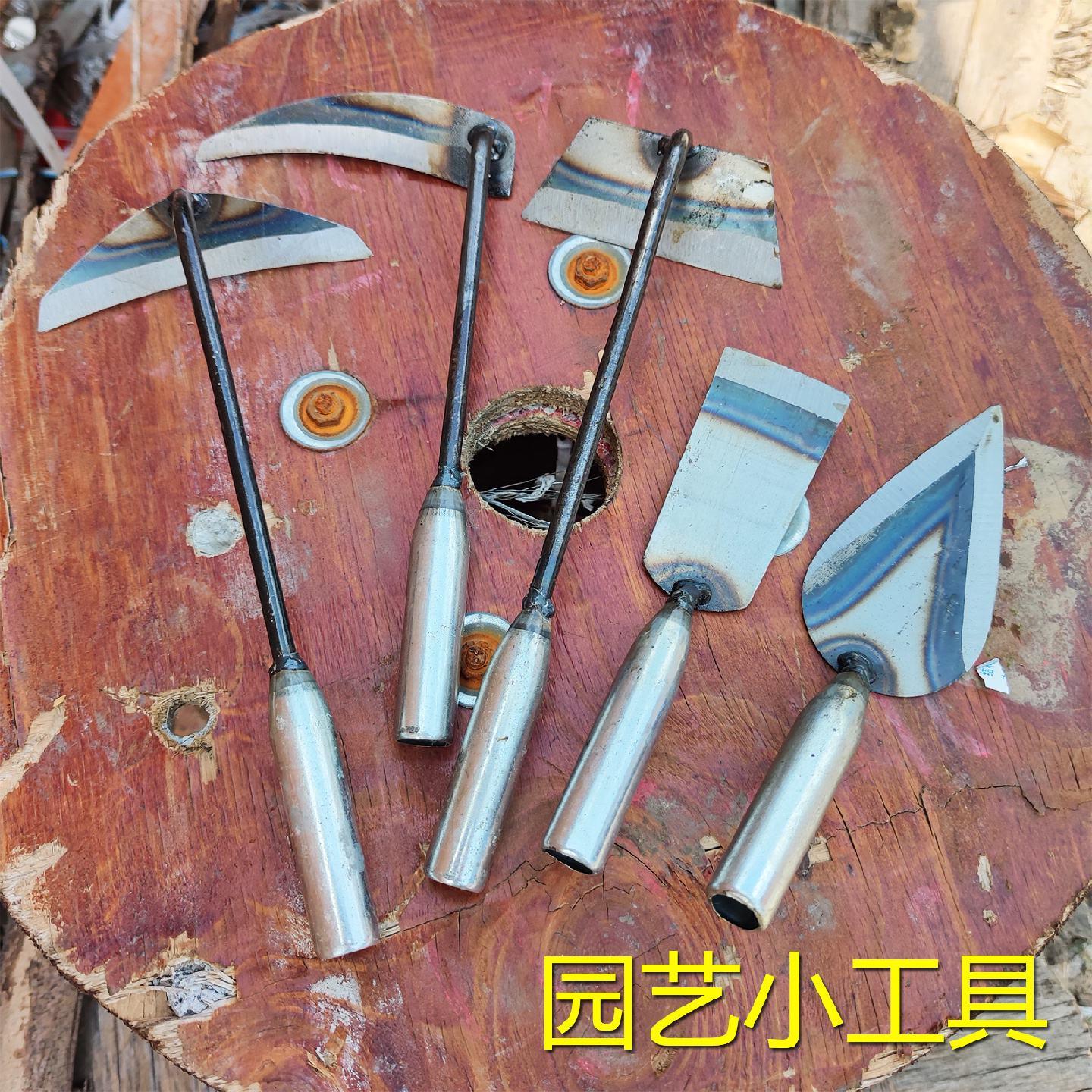 多功能全钢小锄头便携挑野菜锄头小型长把薅锄割韭菜除草工具农具