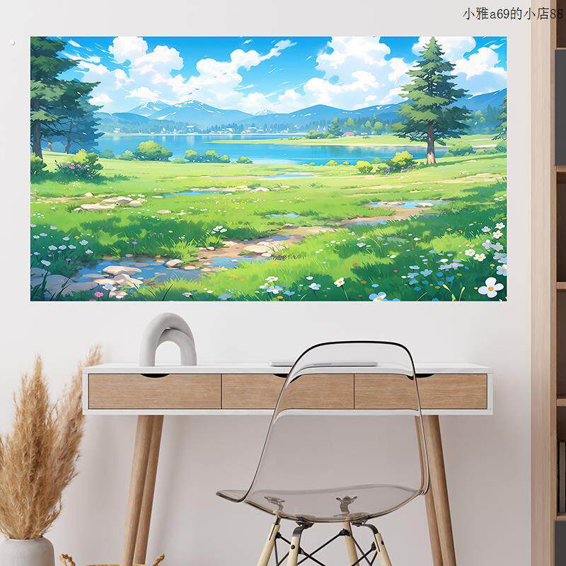 减负贴画治愈壁画自粘墙纸贴纸励志墙贴宿舍公寓美化装饰减压护眼