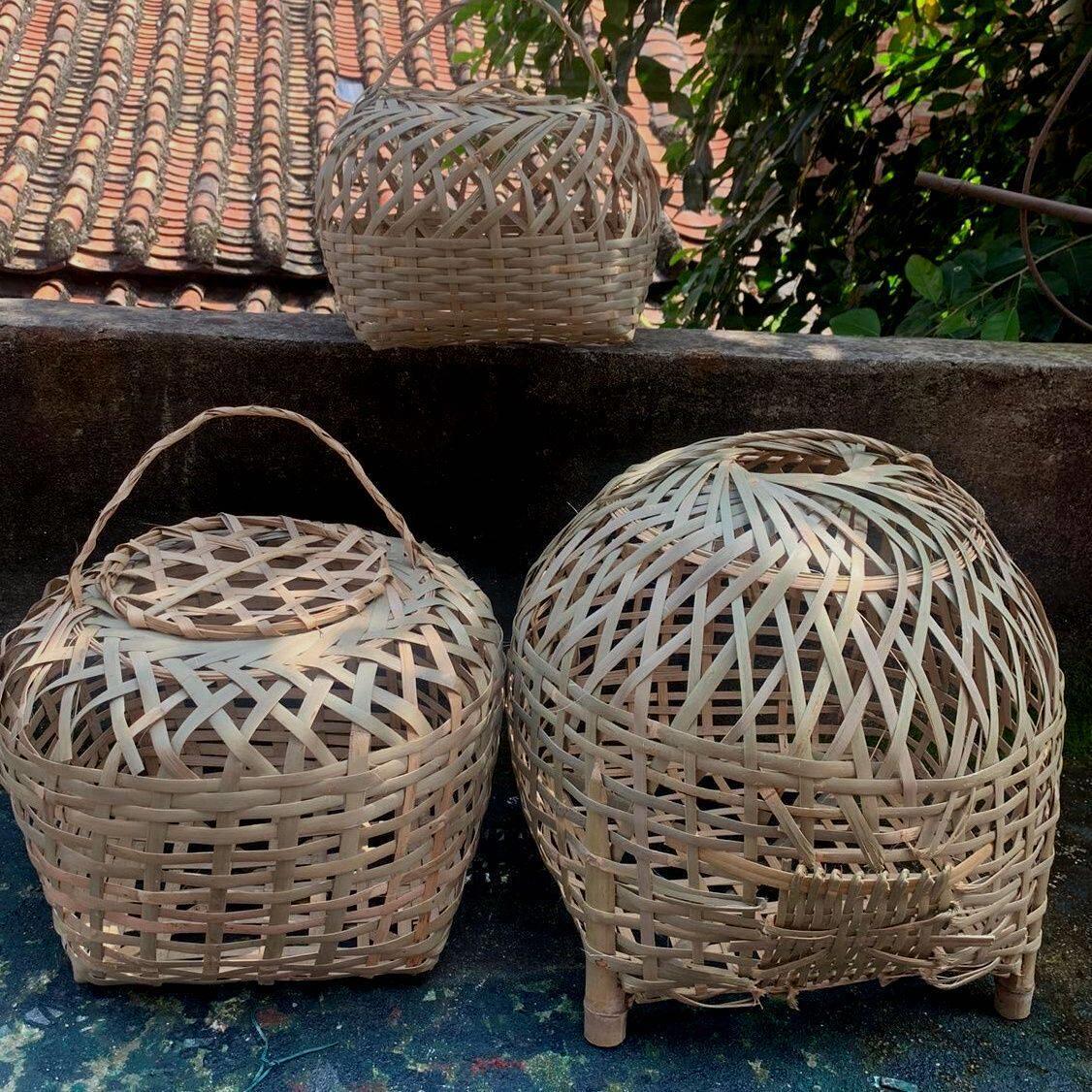 小鸡笼竹编手工鸡笼竹编竹子家用头层竹青大号可装家禽鸭鹅笼