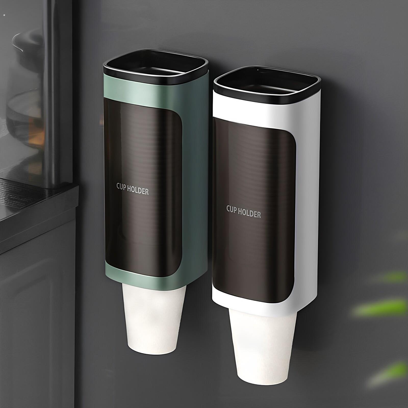 自动落杯器纸杯架取杯架放一次性杯子水杯收纳神器饮水机置物架子