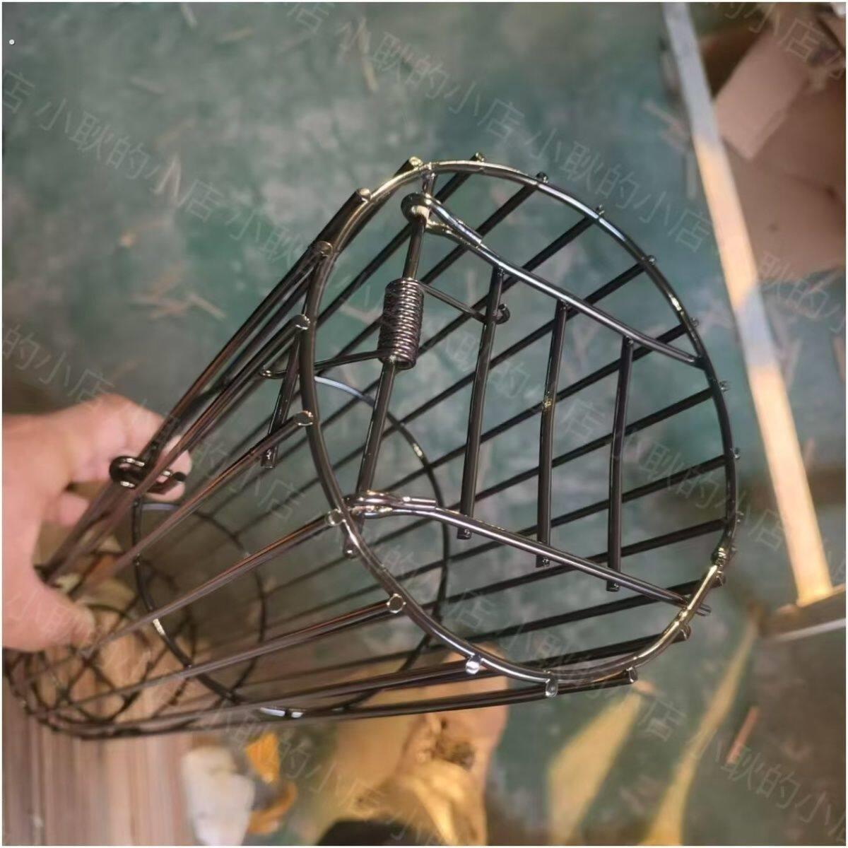 捕捉獾子神器户外加粗加密圆形长50厘米直径1厘米新款单门铁艺捕