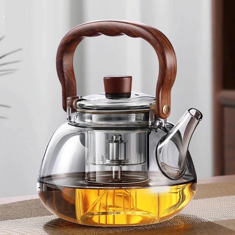 玻璃茶壶新款茶水分离泡茶壶玻璃煮茶壶高硼硅耐热耐高温玻璃水壶