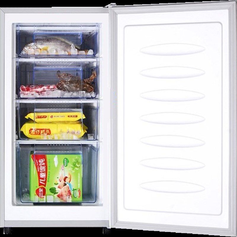 冰熊冰箱小冷柜小型家用全冷冻小冰箱迷你冻母乳冷柜侧开门抽屉式