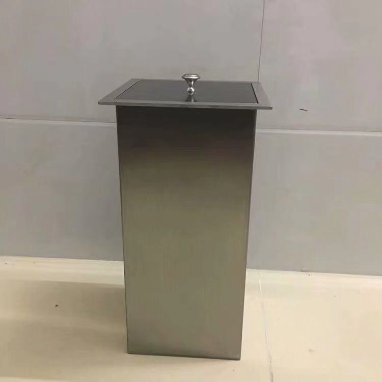 不锈钢嵌入式圆形小号厨房台面盖子洗手台方形暗装翻盖垃圾收纳桶