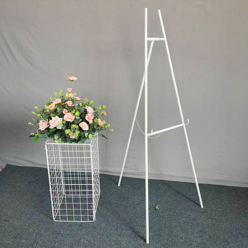 婚庆道具海报展示架相框托架子铁艺落地式迎宾牌画板架子金色定制