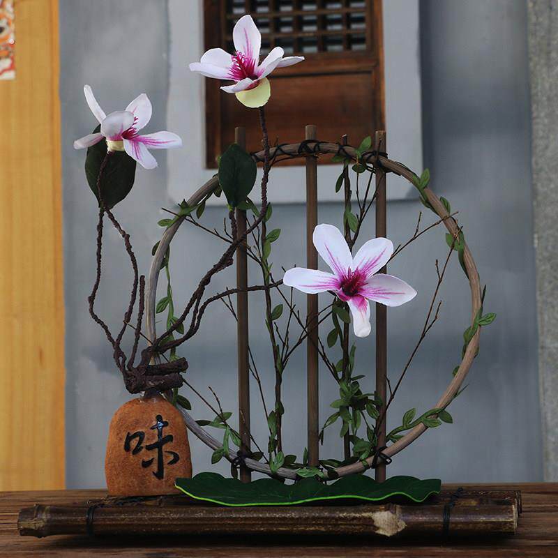 饭店特色菜私房菜餐具竹制品酒店创意个性商用意境菜主题饭厅餐盘