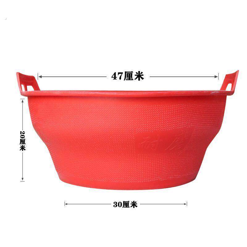 加厚牛筋大号灰盆瓦工泥盆水泥大号槽子塑料盆耐用建筑工地专用