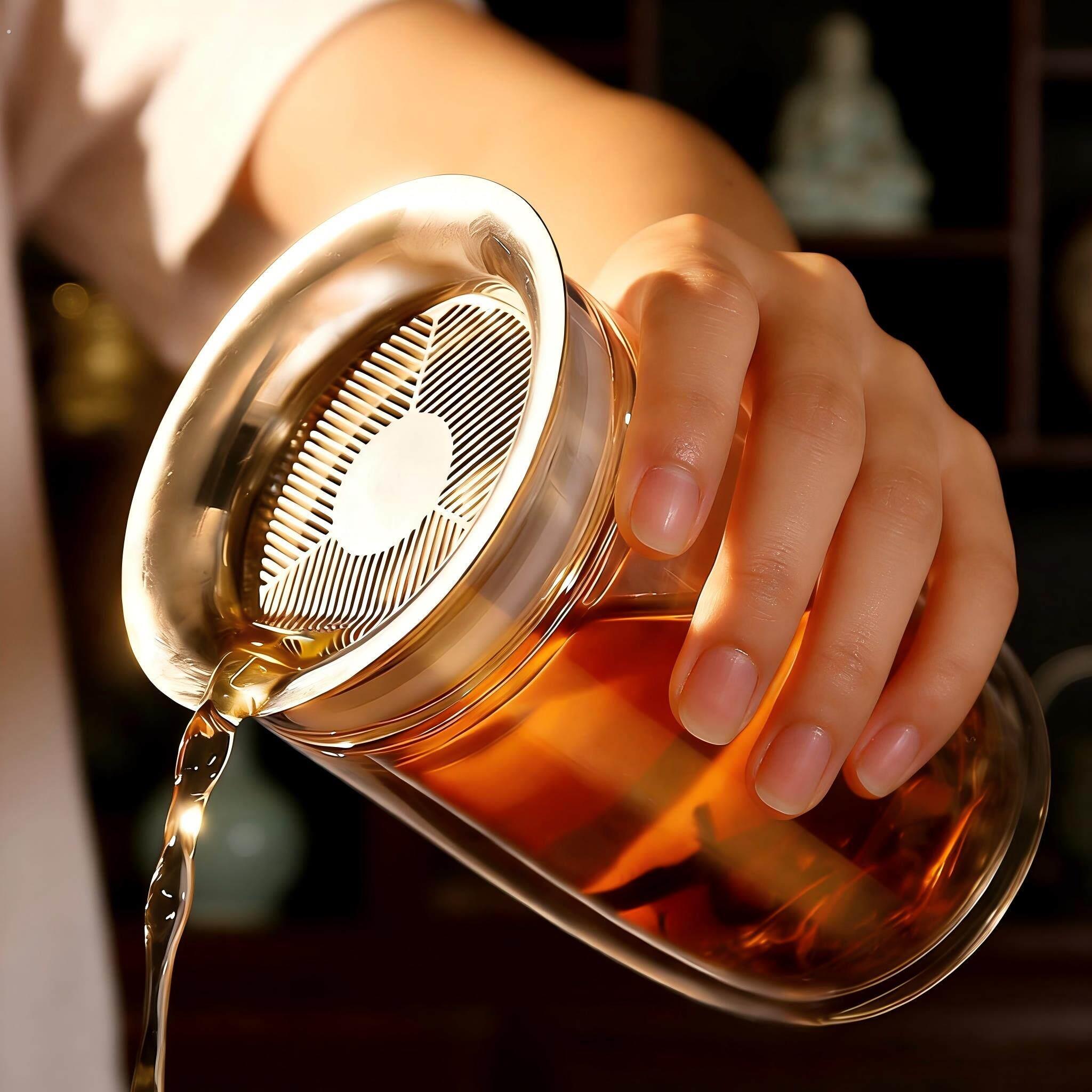 双层隔热茶水分离茶壶懒人泡茶神器工位一人茶具旅行玻璃现代滤网