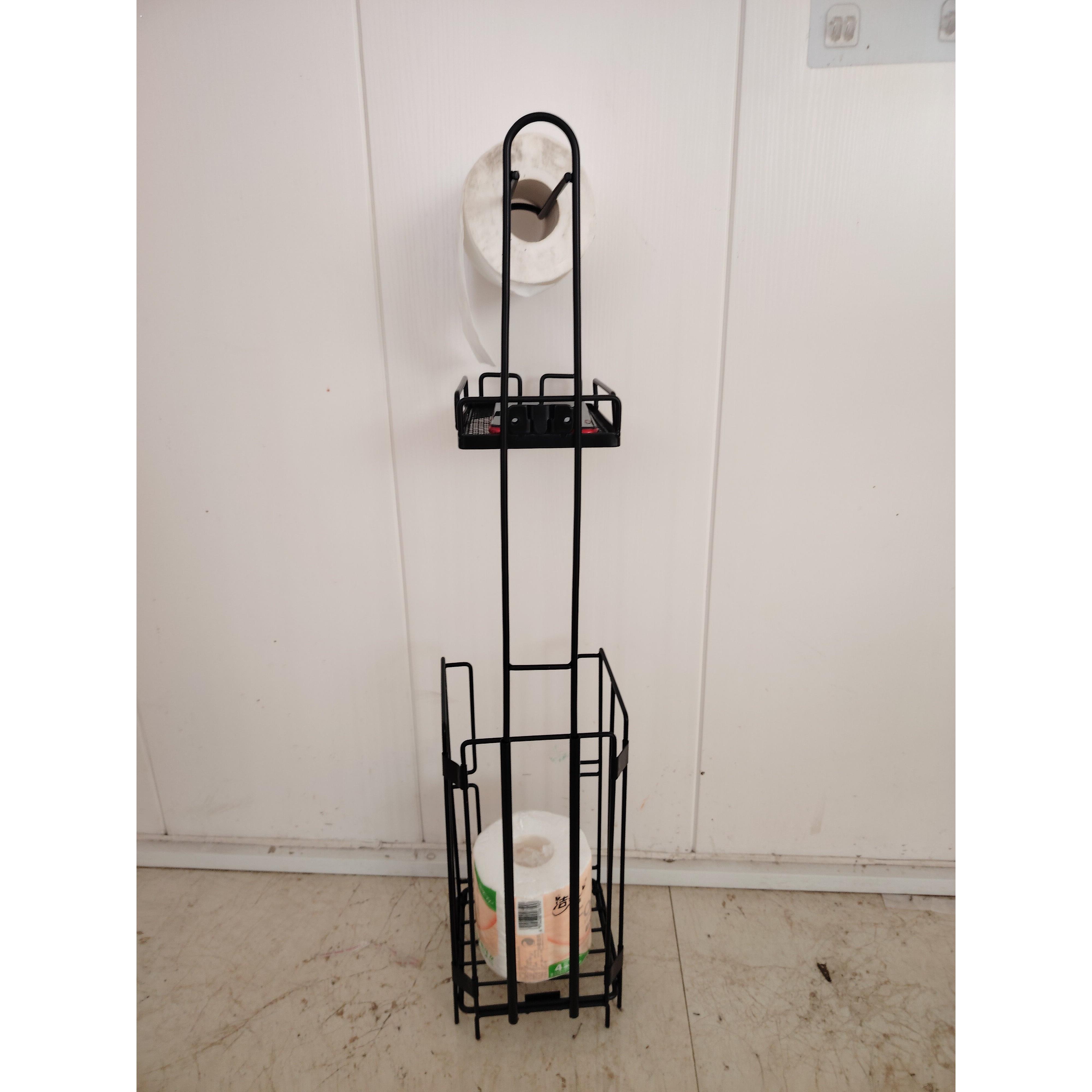 铁艺卷纸架卫生间纸巾架免打孔厕所黄铜立式卷纸架卫生间壁挂式