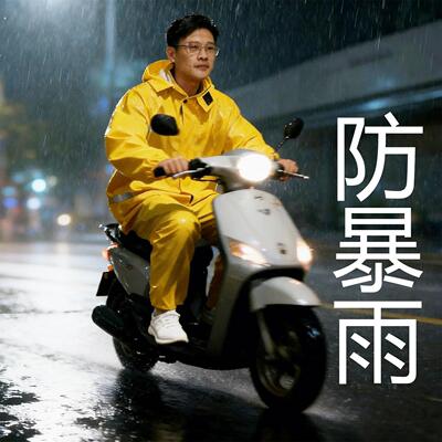 外卖骑手专用分体式雨衣加肥加大码防暴雨加厚全套骑行防水