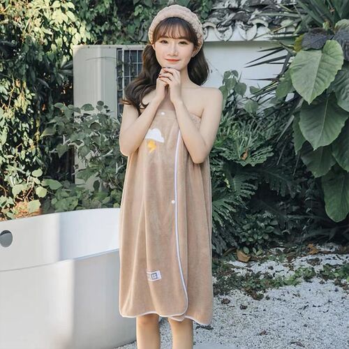 浴巾家用女可穿可裹巾非纯棉全棉吸水大人浴裙浴袍式洗澡2024新款