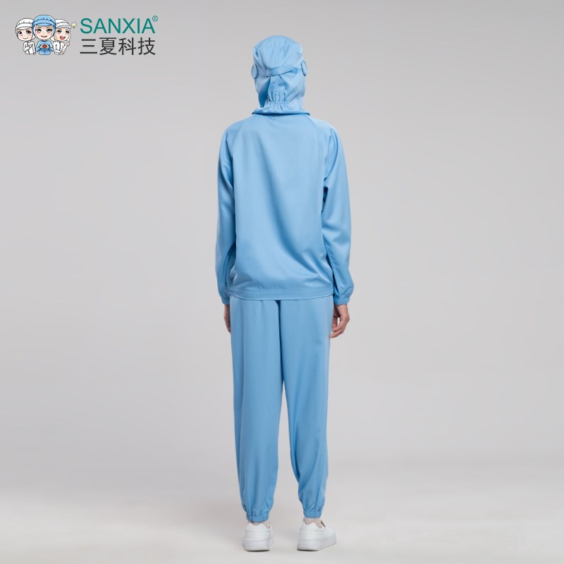 食品厂工作服套装工装制服厂服加工厂生产车间男女连帽劳保服