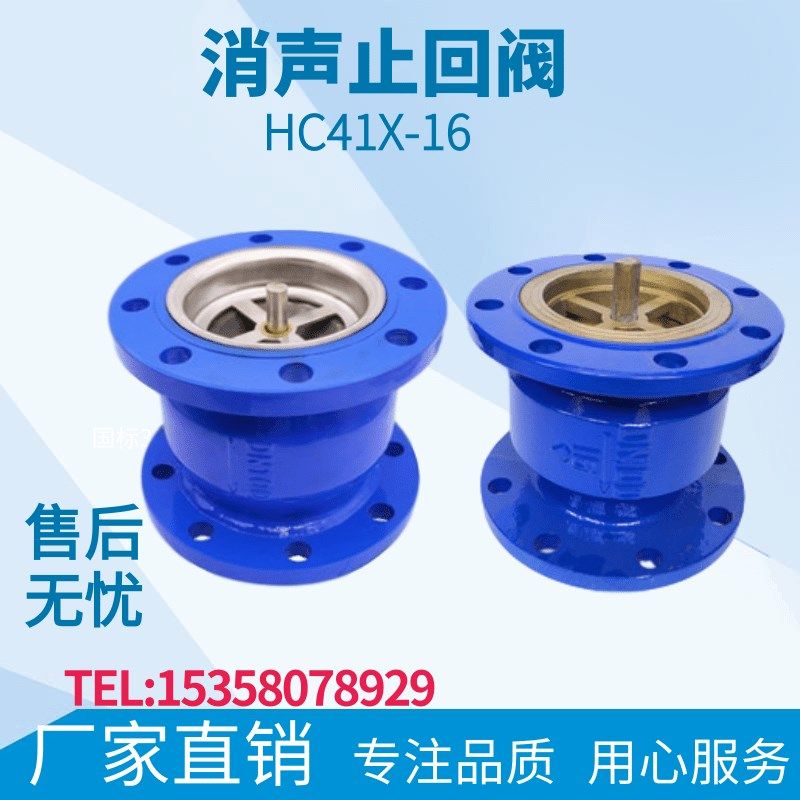 HC41X-16不锈钢芯逆止单向阀消声止回阀DN50 65 100 125 150 200