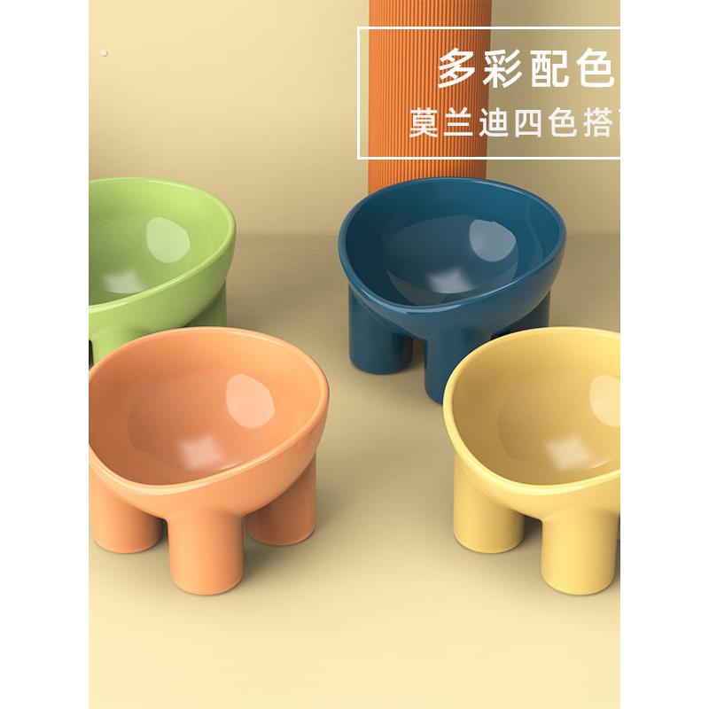 宠物猫碗,泰迪碗,高腿保护颈椎猫粮碗,碗,水,防撞狗饭碗,碗