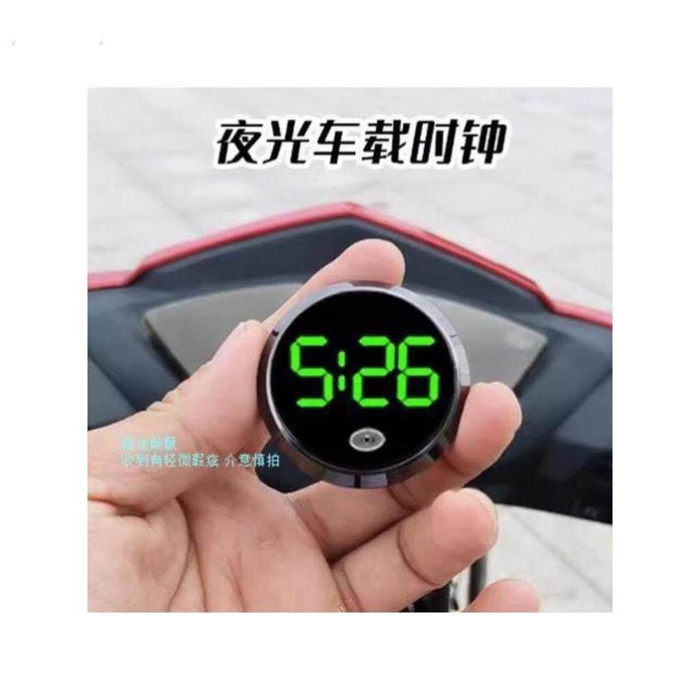 电动车时钟夜光防雨摩托车改装通用车载电子表免接线粘贴款